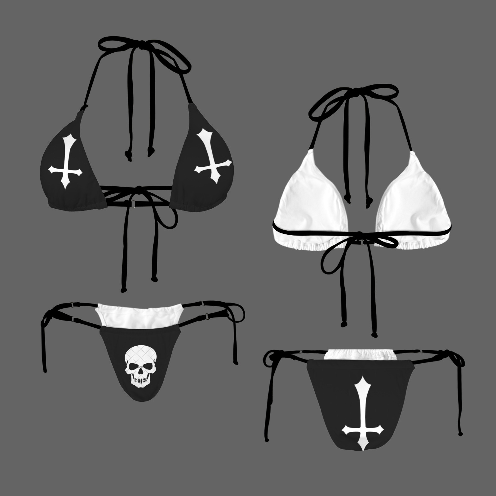 BlueDoba Personalized Custom Individualized Women S Halter String Bikini Set