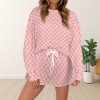 Adults pajamas Custom Specialized Women's Long Sleeve&Tether Shorts Pocket Pajama Sets