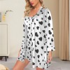 Women's Heart Print Pajama Robe Cami Sets Custom Personalized Women's Pajama Robe Cami Sets
