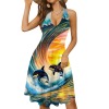 M3799 Sleeveless Halterneck Dress