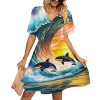M3786 V-Neck Fitted Dress