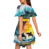M3834 V-Neck Fitted Dress