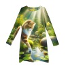 M3824 Casual Long-Sleeved Dress