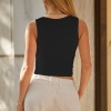 Women's Heart Wings Round Neck Crop Tank Tops Custom Individualized Women's Round Neck Crop Tank Tops
