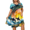 M3785 Short-Sleeved Fitted Dress