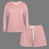 Adults pajamas Custom Specialized Women's Long Sleeve&Tether Shorts Pocket Pajama Sets