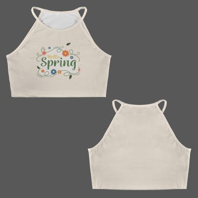 Women's Floral Print Casual Tank Top Custom Personalized Women's Casual Tank Top