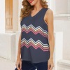 Women's Zigzag Lines V-Neck Sleeveless Tank Tops Custom Individualized Women's V-Neck Sleeveless Tank Tops