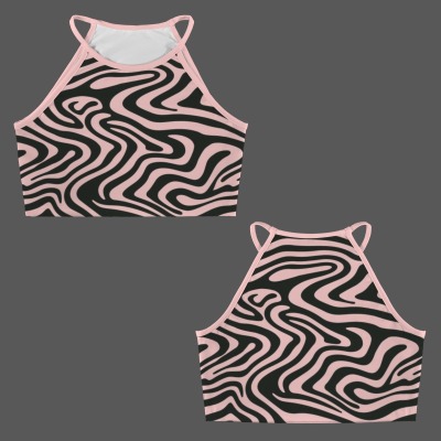 Women's Zebra Print Casual Tank Top Custom Personalized Women's Casual Tank Top