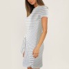 Women's Striped Short Sleeve Wrap Bodycon Ruched Tie Waist Dress Custom Specialized Short Sleeve Wrap Bodycon Ruched Tie Waist Dress