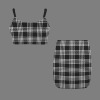 Women's Plaid Cami Top & Ruched Bodycon Skirt Set Custom Personalized Women's Cami Top & Ruched Bodycon Skirt Set
