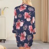 Women's Floral Print Pajama Robe Cami Sets Custom Personalized Women's Pajama Robe Cami Sets