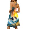M3799 Sleeveless Halterneck Dress