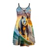 M3791 Strapless Halter-Neck Dress