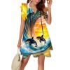 M3796 Lotus-Leaf Sleeve Dress