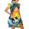 M3796 Lotus-Leaf Sleeve Dress