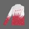 Women's Christmas Theme Turtleneck Slim Long Sleeve T-Shirt Custom Personalized Women's Turtleneck Slim Long Sleeve T-Shirt