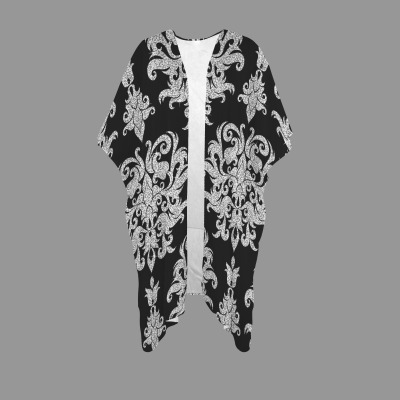 Women's Paisley Print Long Cover Up Custom Specialized Women's Long Cover Up