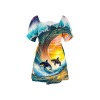 M3819 Square-Neck Pleated Dress