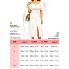 M3821 Square-Neck Puff-Sleeve Slit Maxi Dress