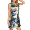 M3798 Sleeveless Collared Dress